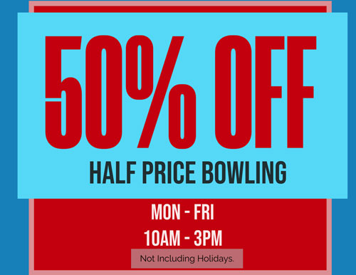 50 percent off bowling
